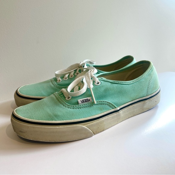 Vans Mint Green Low Top Retro Classic Casual Sneakers Size 9 Women’s - Picture 4 of 11